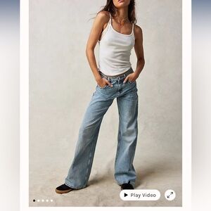 Free People - We The Free Tinsley Baggy High-Rise Jeans. Size 28.